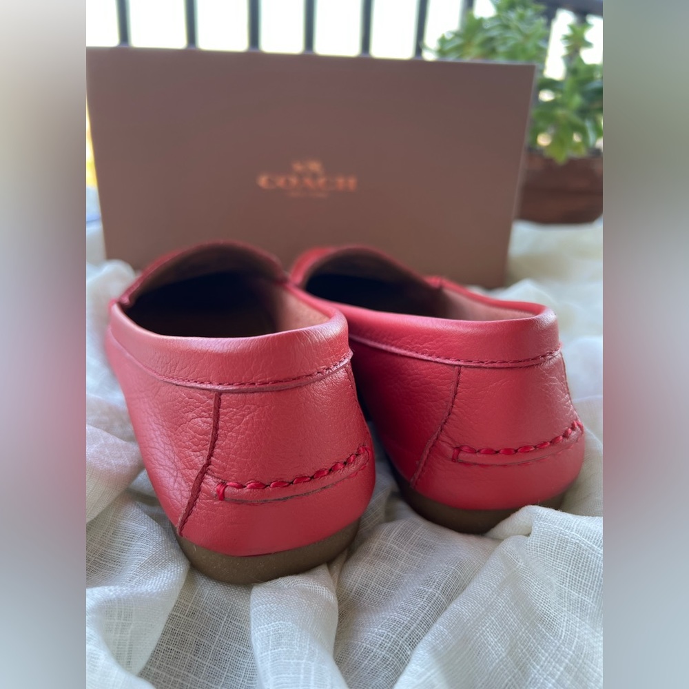 COACH Opal Pebble Grain Leather Loafers - Picture 3 of 6